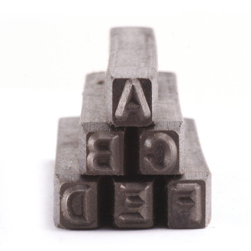 Metal Stamping Tools USA Made Block Uppercase Letter Stamp Set 3/16" (4.8mm)